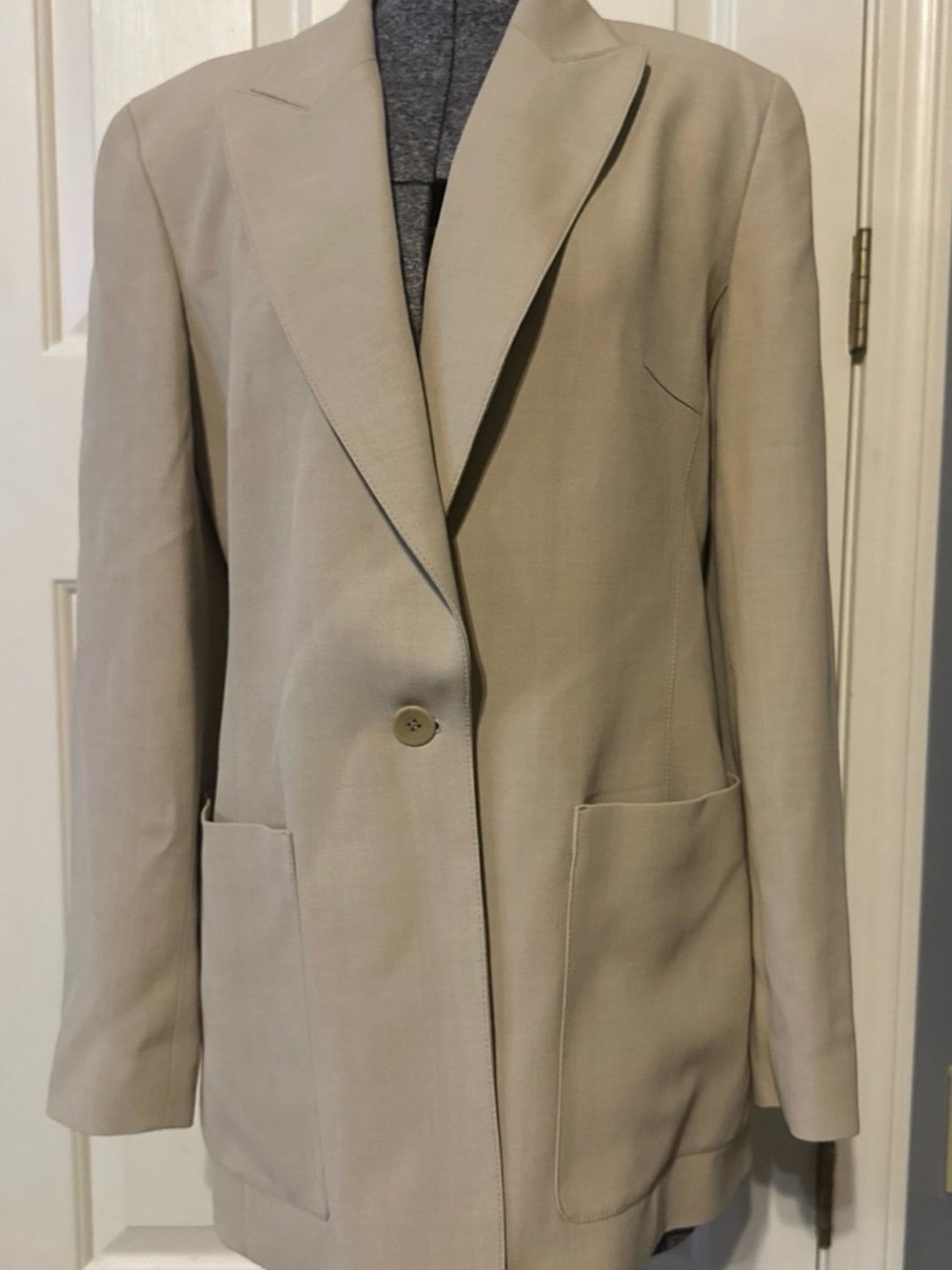 Emanuel Ungaro Light Beige Women's Single-Button Blazer